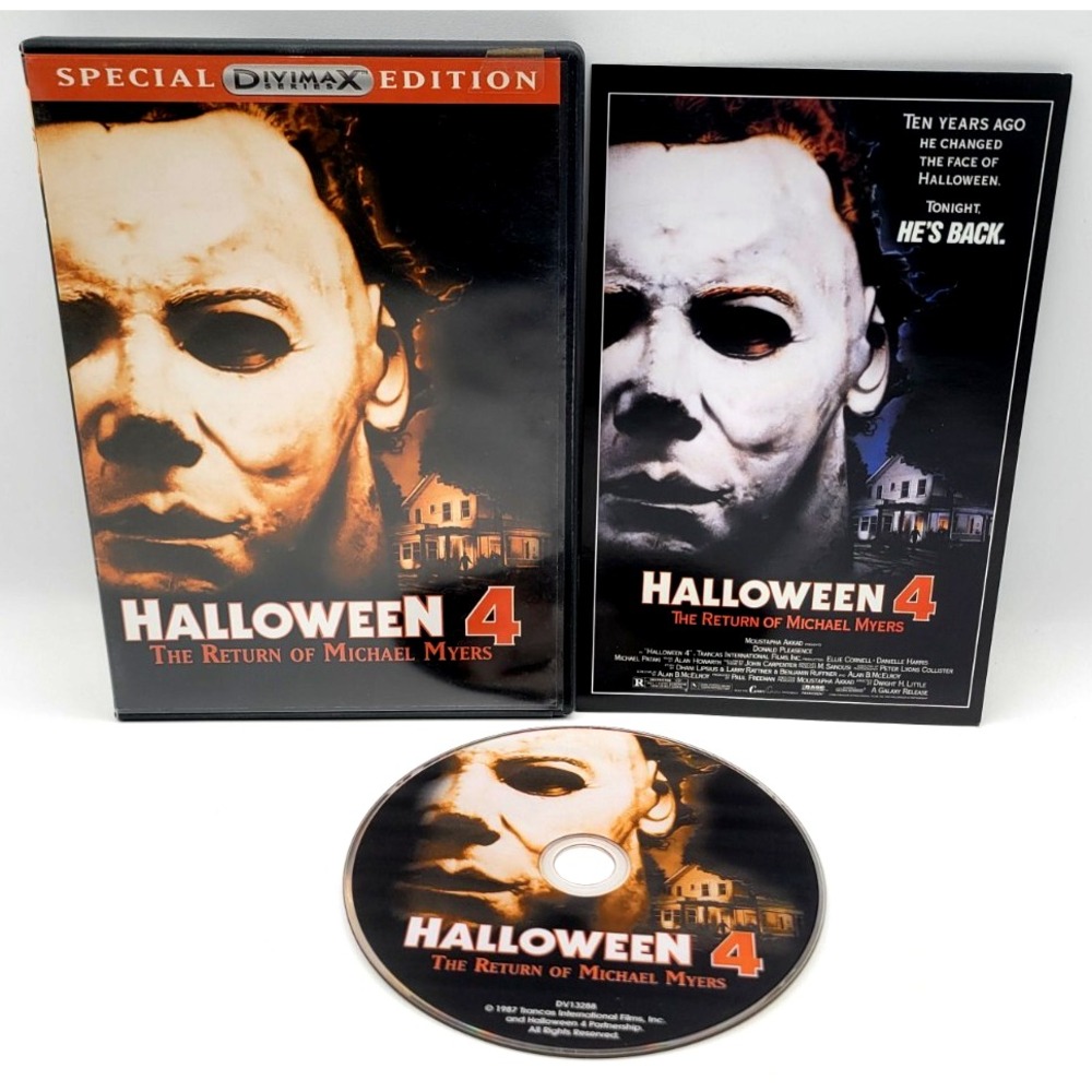 Halloween 4: Return of Michael Myers (DVD 1987) OOP Anchor Bay Horror CIB Insert